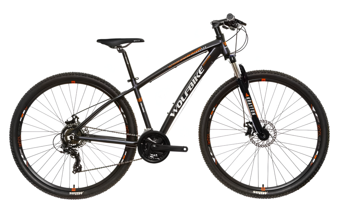 Wolfbike Ice Storm 29 3×7 T/17 Disc Mec. negro-naranja